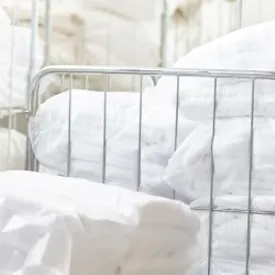 Commercial Laundry White Clean Pillows Min